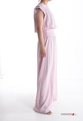 Coordinato in Cotone wide leg senza maniche girocollo con elastico - ph 3