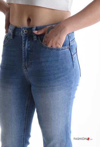 denim Cotton Jeans with buttons with zip with pockets - ph 4