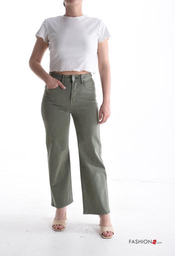 Pantalone in Cotone con tasche con bottoni con zip - ph 5