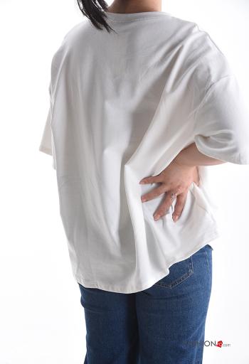 T-shirt in Cotone maniche corte girocollo Fantasia stampata - ph 2