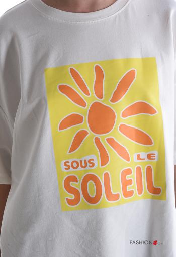 T-shirt in Cotone maniche corte girocollo Fantasia stampata - ph 4