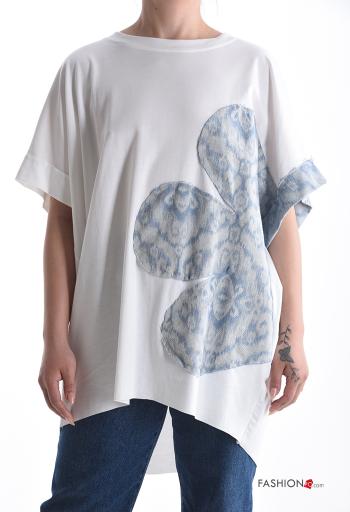 T-shirt girocollo oversize maniche corte