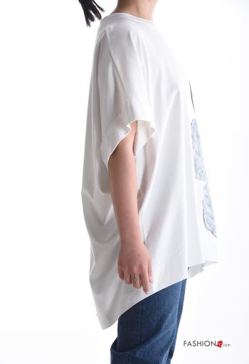 T-shirt girocollo oversize maniche corte - ph 3