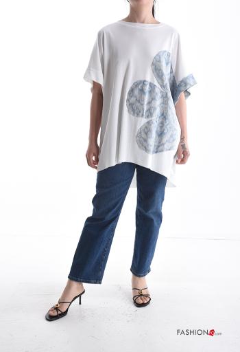 T-shirt girocollo oversize maniche corte - ph 5