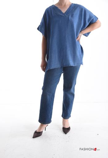 short sleeve Blouse with v-neck - ph 5