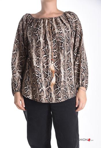 Animal print Long sleeved top