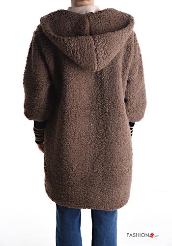 Teddy Bär Mantel mit Taschen mit Futter mit Kapuze - ph 2