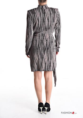 Abstract print long sleeve mini Dress - ph 2