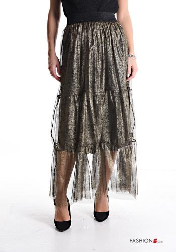lurex Longuette Skirt with flounces with elastic - ph 1