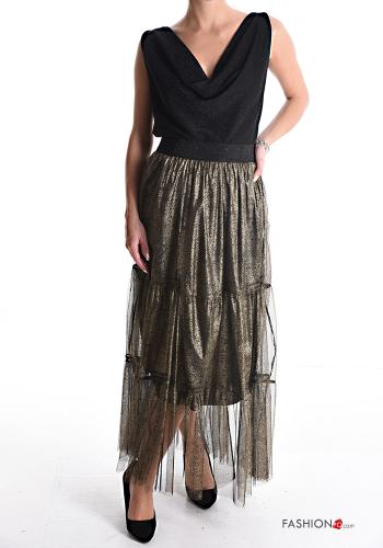 lurex Longuette Skirt with flounces with elastic - ph 5