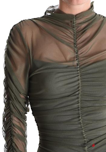 Maglietta a manica lunga tulle a collo alto - ph 4