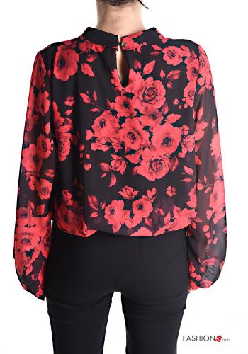 Blusa mangas de globo/ abullonada Estampado Floral - ph 2
