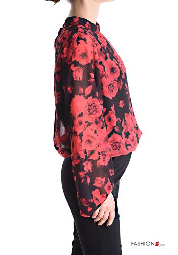 Blusa mangas de globo/ abullonada Estampado Floral - ph 3