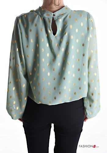 Blouse manches bouffantes Imprimé à pois - ph 2