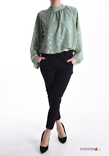 Blouse manches bouffantes Imprimé à pois - ph 5