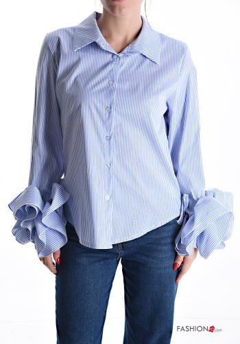 Camicia in Cotone maniche volant Fantasia righe - ph 1