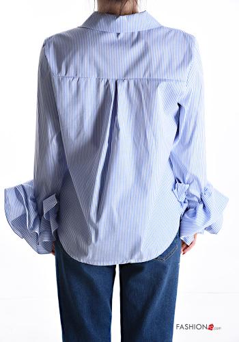 Camicia in Cotone maniche volant Fantasia righe - ph 2