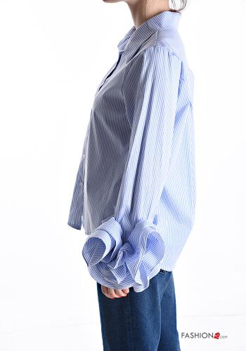 Camicia in Cotone maniche volant Fantasia righe - ph 3