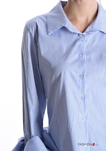 Camicia in Cotone maniche volant Fantasia righe - ph 4