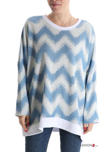 Felpa in Cotone Fantasia chevron - ph 1