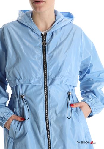 Giacca a vento con coulisse con cappuccio con tasche con zip - ph 4