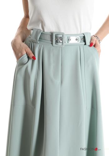 Gonna Longuette con elastico con cintura con tasche - ph 4