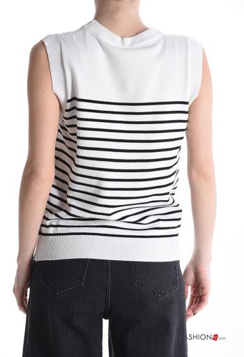Top senza maniche girocollo Fantasia righe - ph 2