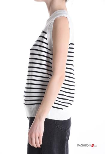 Top senza maniche girocollo Fantasia righe - ph 3