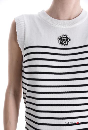 Top senza maniche girocollo Fantasia righe - ph 4