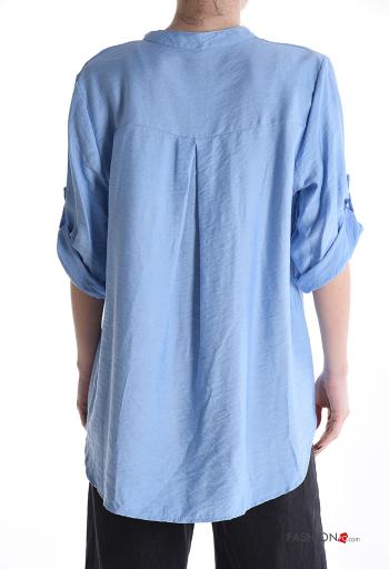 Blouse à boutons manches à trois-quarts - ph 2