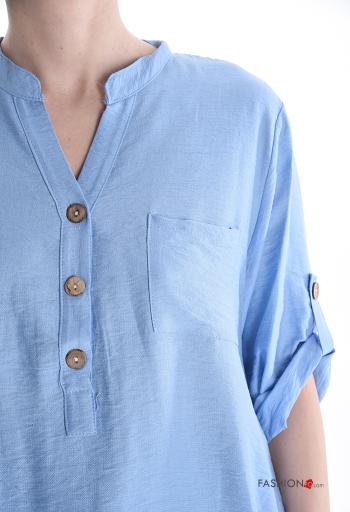 Blouse à boutons manches à trois-quarts - ph 4
