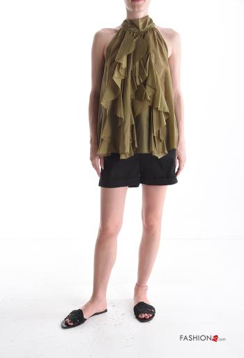 sleeveless Top with flounces with bow - ph 5