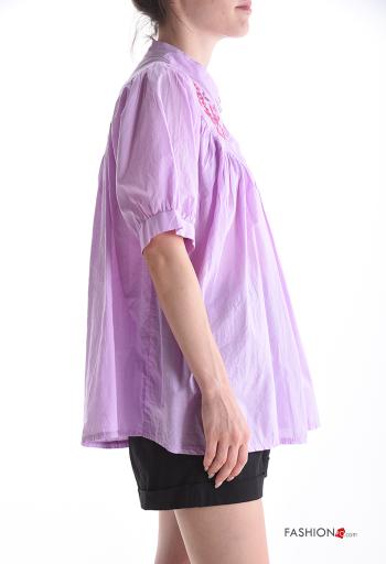 Camicia in Cotone Fantasia ricamata - ph 3