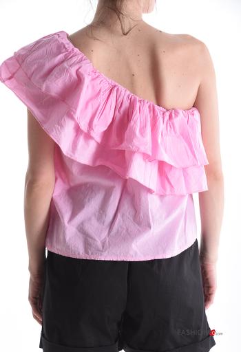 one shoulder Cotton Top with flounces - ph 2