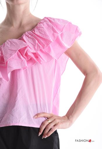one shoulder Cotton Top with flounces - ph 4