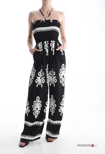 Bedrucktes Kleid aus Leinen