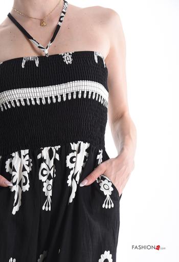 Bedrucktes Kleid aus Leinen - ph 4