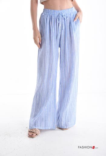 Pantalones de Algodón a rayas