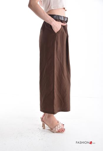 Pantalones de Lino con bolsillos con cinturón con elástico - ph 3