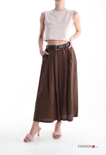 Pantalones de Lino con bolsillos con cinturón con elástico - ph 5