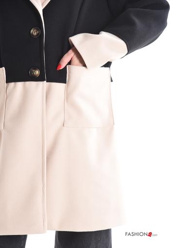 long sleeve Coat with buttons with lining with pockets - ph 4