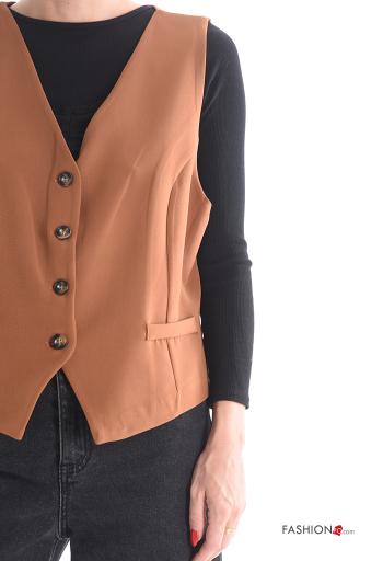 Colete com botões gola V - ph 4