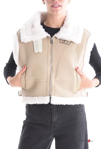 Colete com fivela com bolsos com fecho sem forro - ph 1