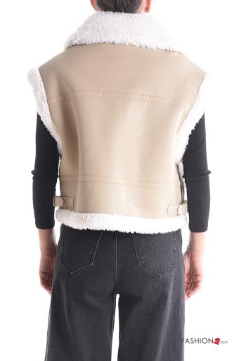 Colete com fivela com bolsos com fecho sem forro - ph 2