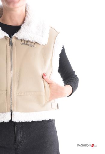 Colete com fivela com bolsos com fecho sem forro - ph 4