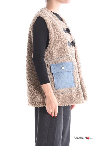 Colete com fivela com bolsos sem forro - ph 3