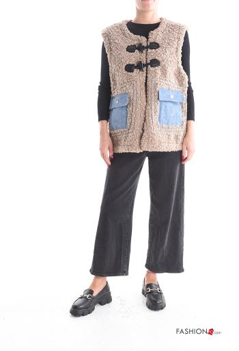 Colete com fivela com bolsos sem forro - ph 5