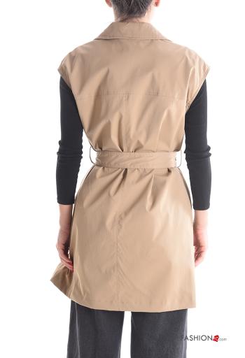 Veston à boutons avec ceinture avec doublure avec poches - ph 2