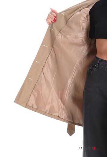 Veston à boutons avec ceinture avec doublure avec poches - ph 6