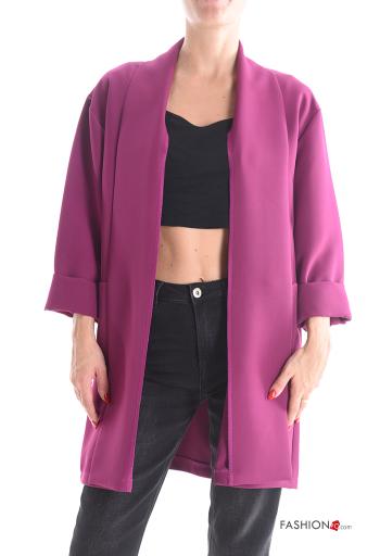 Giacca maniche lunghe con tasche senza fodera